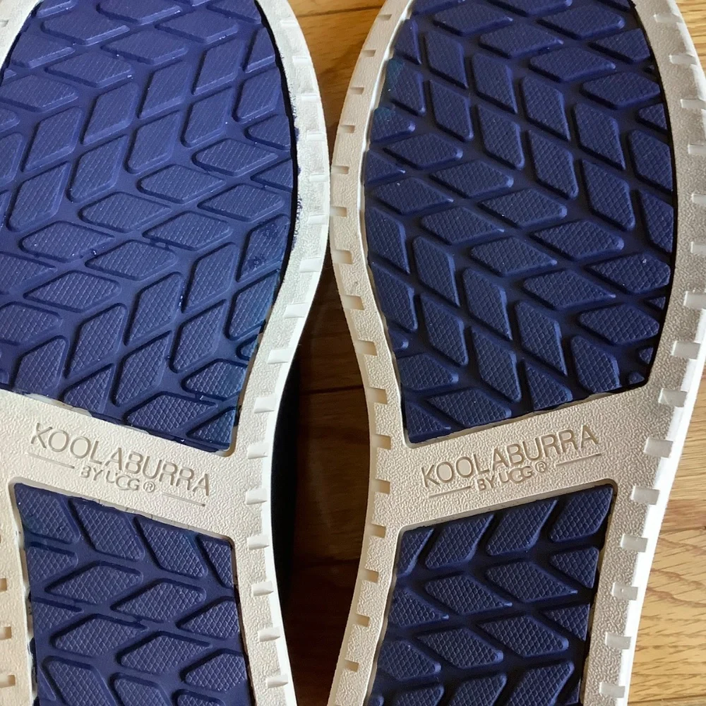 Koolaburra Suede and Canvas Sneakers - Penley Blue SZ 9.5